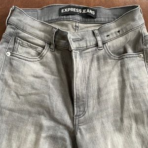 Express Gray/White Washes High Rise Jean Legging